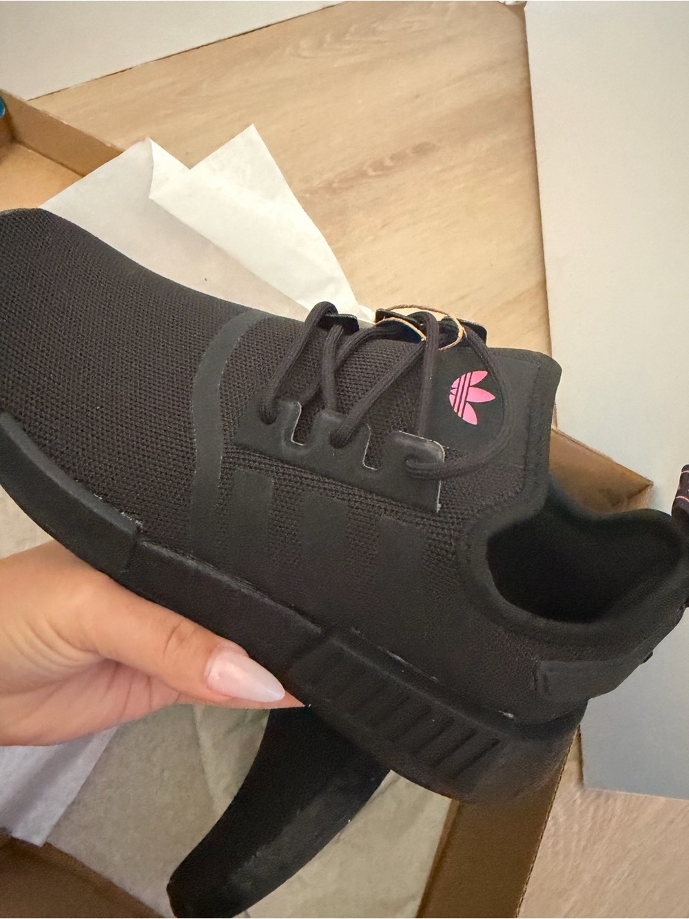 adidas NMD_R1 Primeblue Kids Sneakers - Core Black